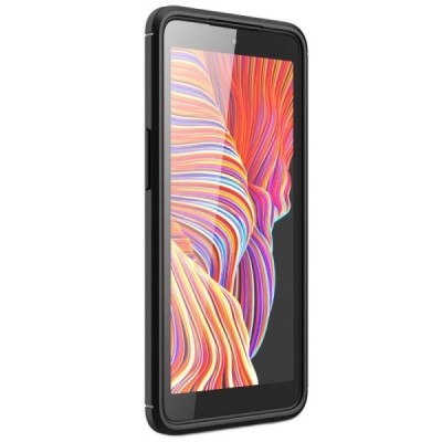 Samsung Galaxy Xcover 5 (G525) „Carbon“ cieta silikona (TPU) melns telefona maciņš (apvalks) | Vacins.lv