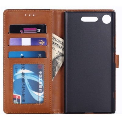 „Oxford“ Sony Xperia XZ1 juodas odinis dėklas | Priedai.lt