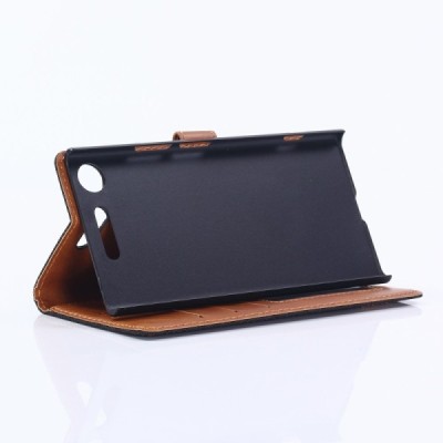 „Oxford“ Sony Xperia XZ1 juodas odinis dėklas | Priedai.lt