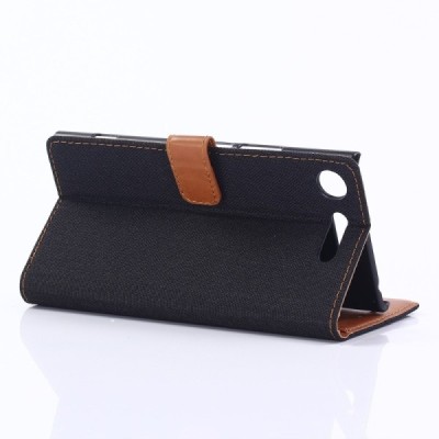 „Oxford“ Sony Xperia XZ1 juodas odinis dėklas | Priedai.lt