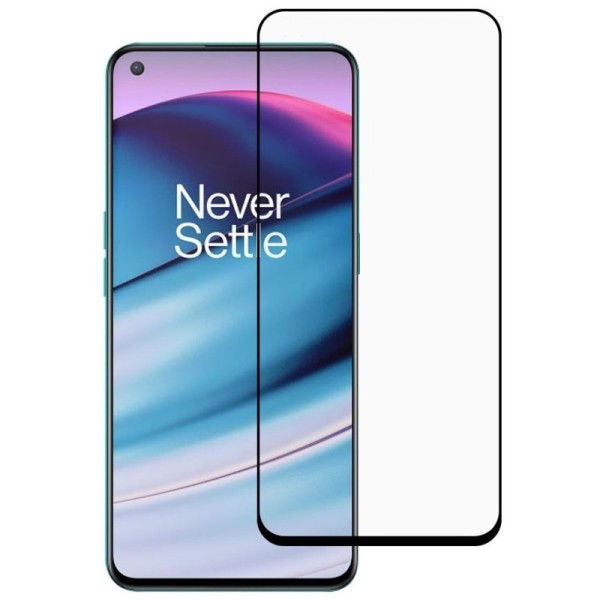 „Rurihai“ Tempered Glass pilnai dengiantis apsauginis ekrano stiklas 2.5D - juodas (OnePlus Nord / Nord CE 5G / Nord CE 2 5G)
