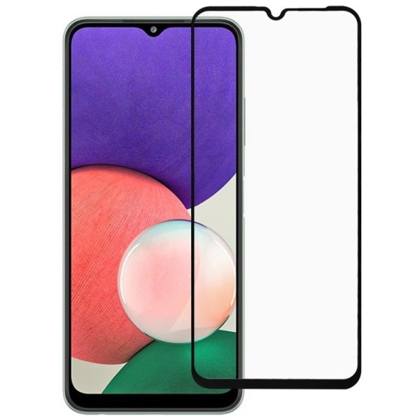 „Rurihai“ Tempered Glass pilnīgi aizsedzams ekrāna aizsargstikls 2.5D - melns (Galaxy A22 5G)