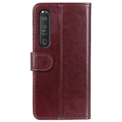 Sony Xperia 1 III sērijas brūns atvērams maciņš, maks | Vacins.lv