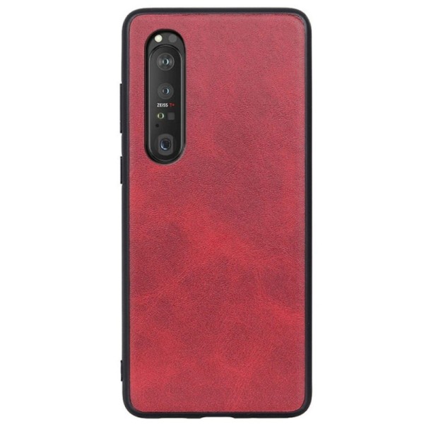 „Bi-Color“ Splicing ādas apvalks - sarkans (Xperia 1 III)