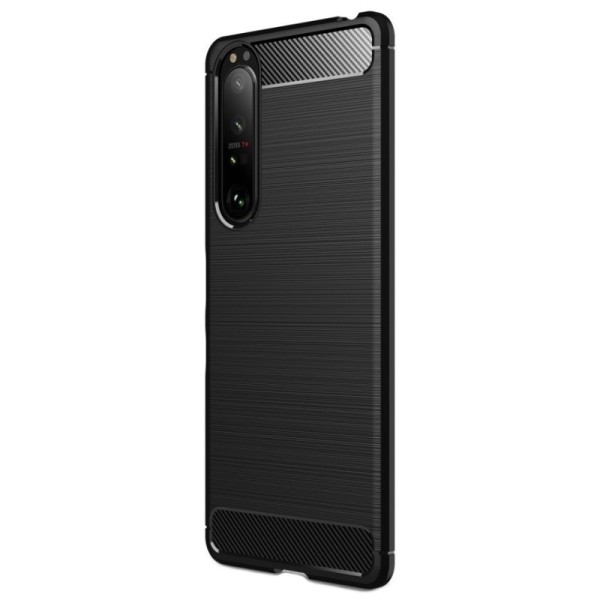 „Carbon“ cieta silikona (TPU) vāciņš - melns (Xperia 1 III)