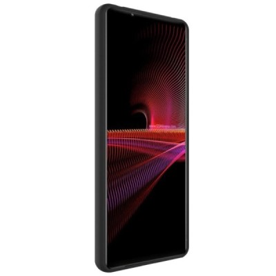 Sony Xperia 1 III „Imak“ cieta silikona (TPU) melns apvalks | vacins.lv