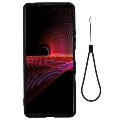 Sony Xperia 1 III Shell cieta silikona (TPU) melns apvalks | vacins.lv