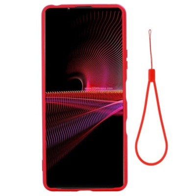 Sony Xperia 1 III Shell cieta silikona (TPU) sarkans apvalks | vacins.lv