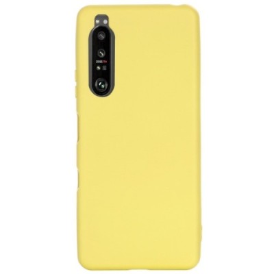 Sony Xperia 1 III Shell cieta silikona (TPU) dzeltens apvalks | vacins.lv