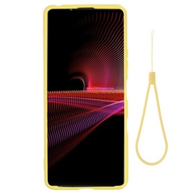 Sony Xperia 1 III Shell cieta silikona (TPU) dzeltens apvalks | vacins.lv