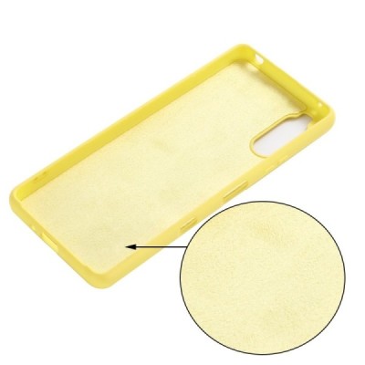 Sony Xperia 1 III Shell cieta silikona (TPU) dzeltens apvalks | vacins.lv