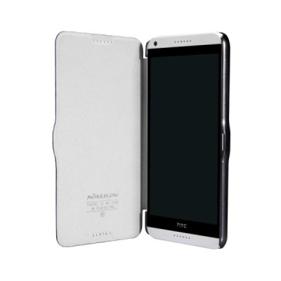 HTC Desire 816 „Nillkin“ Fresh atvēramais melns futrālis / Vacins.lv