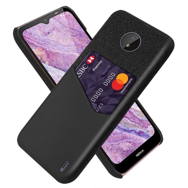 „KSQ“ Shell ādas apvalks - melns (Nokia C10 / C20)