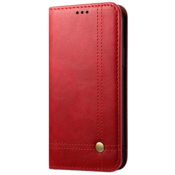 „Deluxe“ atverčiamas dėklas - raudonas (Redmi Note 9)