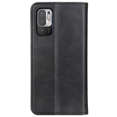 Xiaomi Poco M3 Pro (Redmi Note 10 5G) „Split“ sērijas melns atvērams maciņš, maks | Vacins.lv