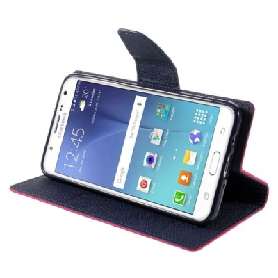 Samsung Galaxy J5 2016 (J510) Mercury rožinis atverčiamas dėklas - piniginė | Priedai.lt