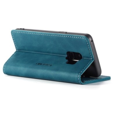 Samsung Galaxy S9 (G960) CaseMe Retro solīds atvēramais ādas zaļš maciņš - maks | Vacins.lv