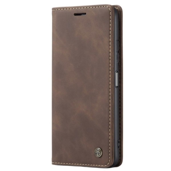 „CaseMe“ Retro solidus atverčiamas dėklas - tamsiai rudas (Redmi Note 10 Pro)