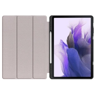 Samsung Galaxy Tab S7 FE (T736B,T730) atvēramais melns maciņš - maks ar vietu, kur ielikt stylus | Vacins.lv