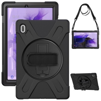 Samsung Galaxy Tab S7 FE (T736B,T730) sustiprintos apsaugos (360°) juodas dėklas - nugarėlė | Priedai.lt