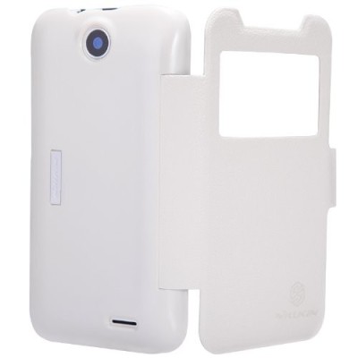 HTC Desire 310 „Nillkin“ Fresh atvēramais balts futrālis / Vacins.lv