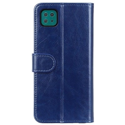 Samsung Galaxy A22 atvēramais ādas zils maciņš (maks) | Vacins.lv