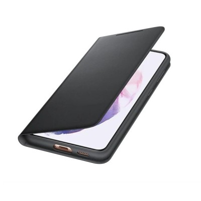 Samsung Galaxy S21+ (G996B) oficiāls Smart Led View Cover atvērams melns maciņš (maks) | Vacins.lv