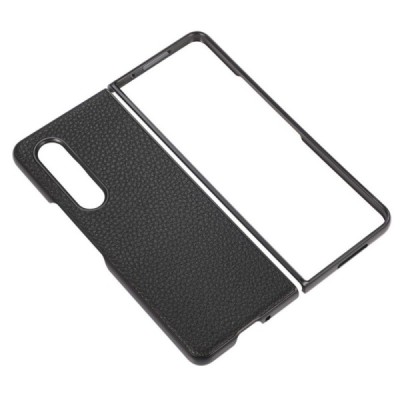 Samsung Galaxy Z Fold3 5G (F926B) Deluxe Leather melns ādas plastika apvalks | Vacins.lv