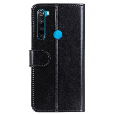 Xiaomi Redmi Note 8 2021 atvēramais ādas melns maciņš, grāmata (maks) | Vacins.lv