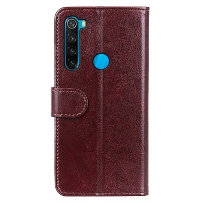 Xiaomi Redmi Note 8 2021 atvēramais ādas brūns maciņš, grāmata (maks) | Vacins.lv
