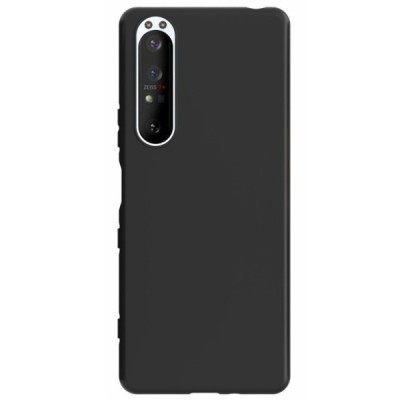 Sony Xperia 1 III cieta silikona (TPU) melns apvalks | vacins.lv