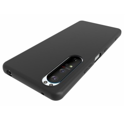 Sony Xperia 1 III cieta silikona (TPU) melns apvalks | vacins.lv