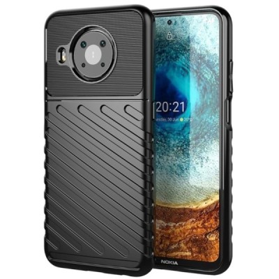 Nokia X20 (X10) „Twill“ cieta silikona (TPU) melns apvalks | vacins.lv