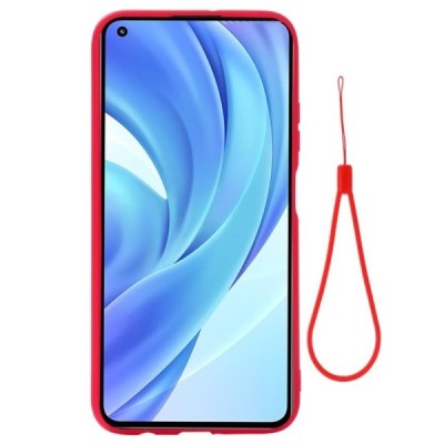 Xiaomi Mi 11 Lite Shell cieta silikona (TPU) sarkans apvalks | vacins.lv