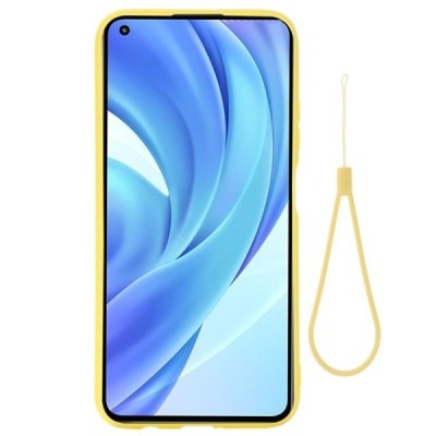 Xiaomi Mi 11 Lite Shell cieta silikona (TPU) dzeltens apvalks | vacins.lv