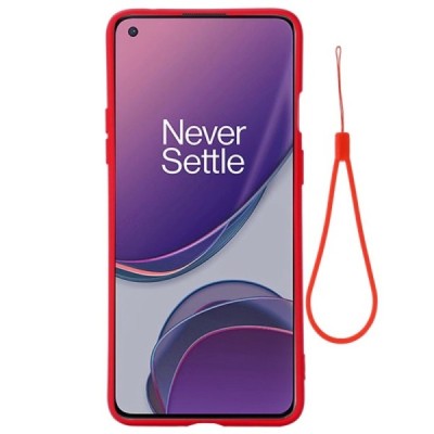 OnePlus 8T Shell cieta silikona (TPU) sarkans apvalks | vacins.lv
