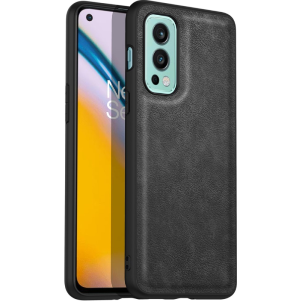 „Deluxe Leather“ ādas apvalks - melns (OnePlus Nord 2)
