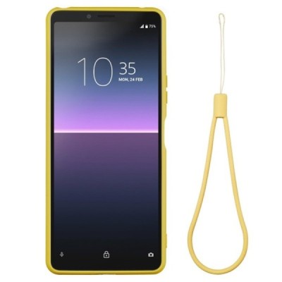 Sony Xperia 10 II Shell cieta silikona (TPU) dzeltens apvalks | vacins.lv