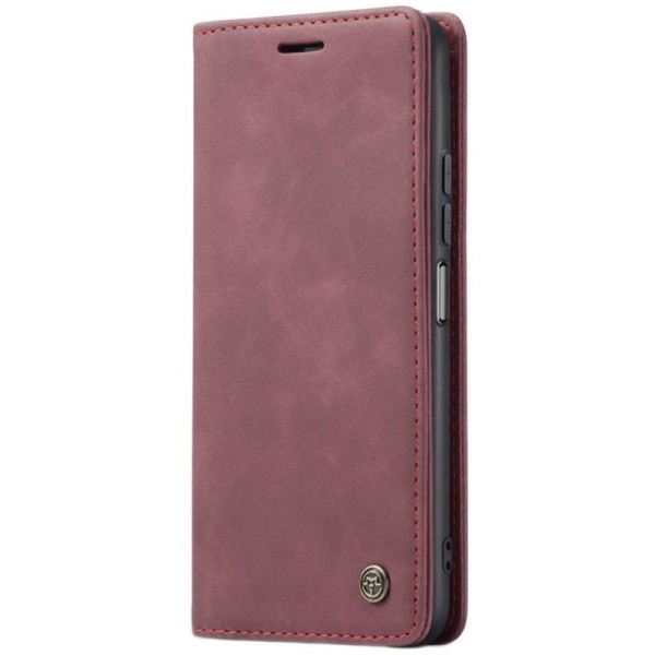 „CaseMe“ Retro solīds atvēramais ādas maciņš - bordo (Mi 11 Lite / Mi 11 Lite NE)