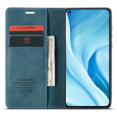 Xiaomi Mi 11 Lite CaseMe Retro solīds atvēramais ādas zaļš maciņš - maks | Vacins.lv