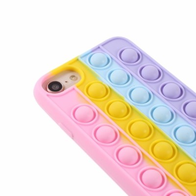 Apple iPhone SE 2020 (6, 7, 8) „Popit“ Bubble minkšto silikono TPU rožinis dėklas - nugarėlė | Priedai.lt