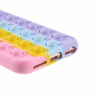 Apple iPhone SE 2020 (6, 7, 8) „Popit“ Bubble minkšto silikono TPU rožinis dėklas - nugarėlė | Priedai.lt