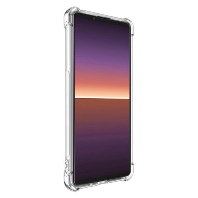 Sony Xperia 10 III Imak sustiprintos apsaugos kieto silikono TPU skaidrus dėklas - nugarėlė | Priedai.lt