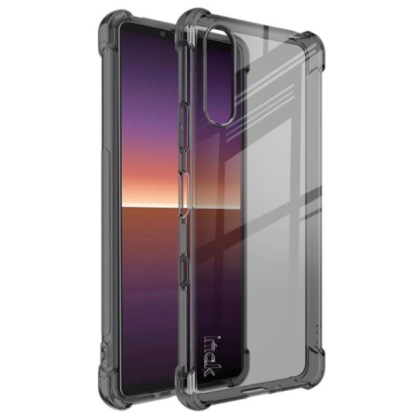 „Imak“ pastiprinātas aizsardzības cieta silikona (TPU) dzidrs apvalks - pelēks (Xperia 10 III)