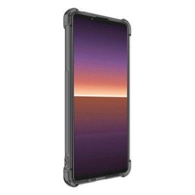 Sony Xperia 10 III Imak pastiprinātas aizsardzības pelēks cieta silikona (TPU) dzidrs vāciņš | Vacins.lv