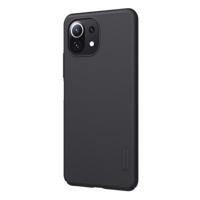 Xiaomi Mi 11 Lite Nillkin Frosted Shield melns plastmasas apvalks | vacins.lv