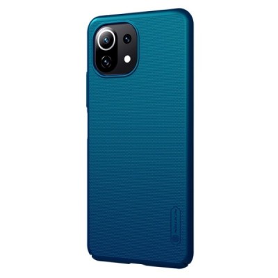 Xiaomi Mi 11 Lite Nillkin Frosted Shield zils plastmasas apvalks | vacins.lv