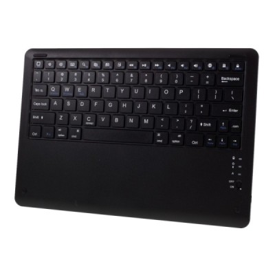 Samsung Galaxy Tab S7 FE 12.4", S7+ 12.4" (T976, T970) atverčiamas juodas odinis dėklas su bluetooth belaide klaviatūra | Prieda