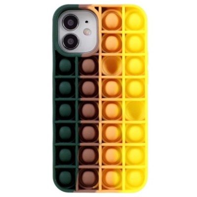 Apple iPhone 12 Mini „Popit“ Bubble minkšto silikono TPU tamsiai žalias dėklas - nugarėlė | Priedai.lt