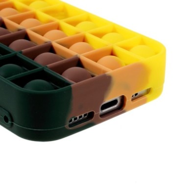 Apple iPhone 12 Mini „Popit“ Bubble minkšto silikono TPU tamsiai žalias dėklas - nugarėlė | Priedai.lt